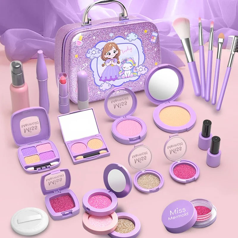 Cosmetics Set Pretend Makeup Toys Girls Play Bag