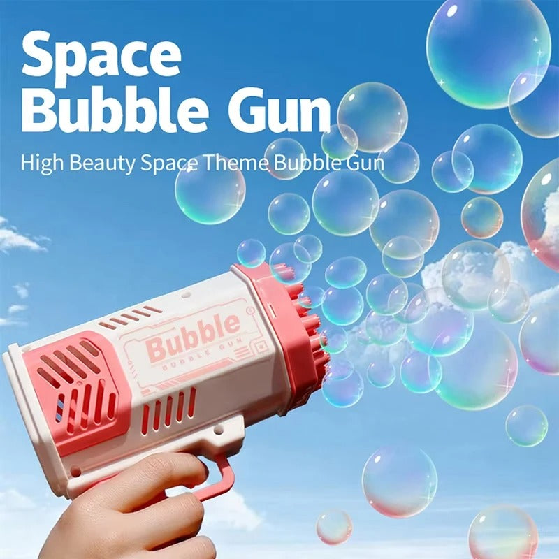 40 Hole Launcher Handheld Portable Automatic Bubble Gun LED Light