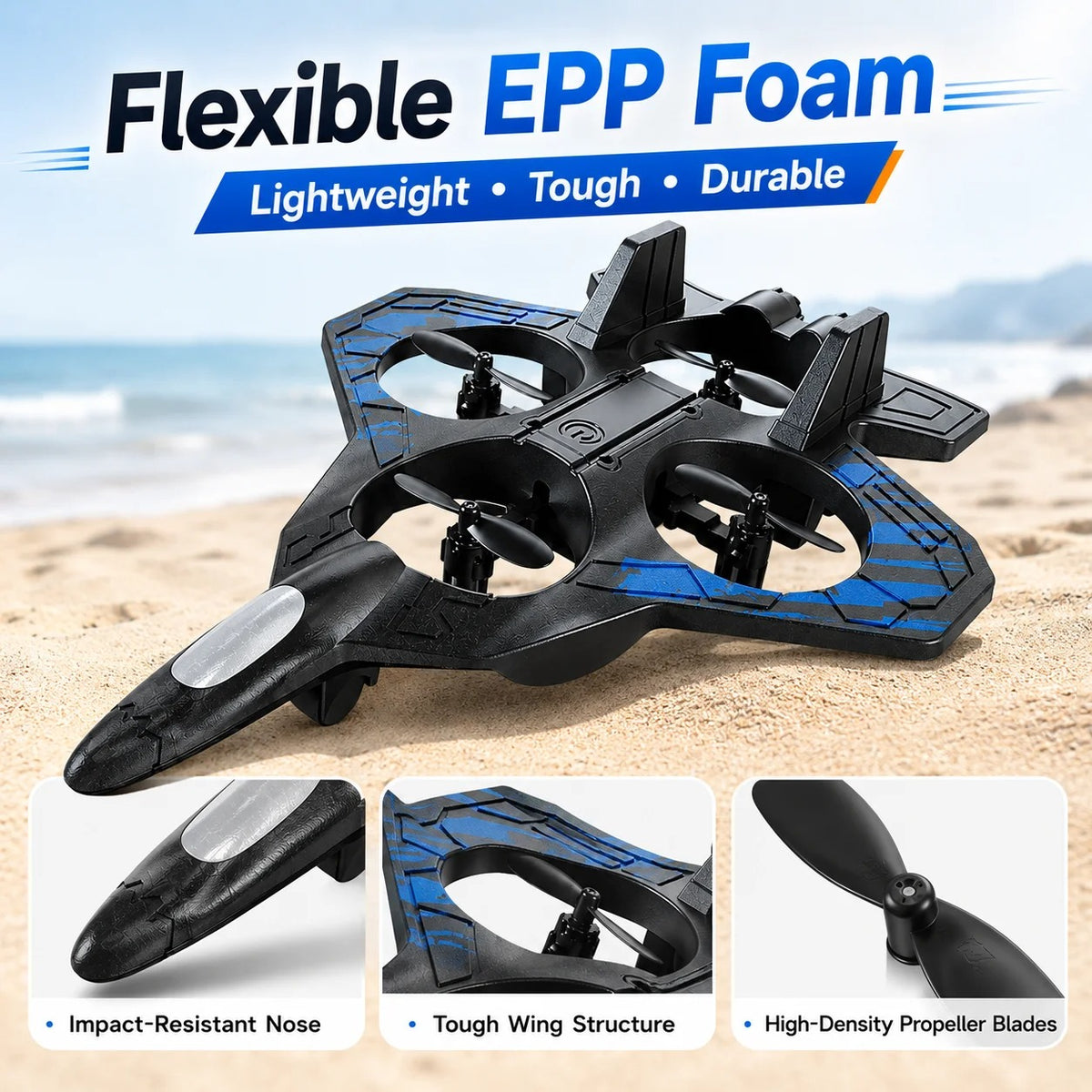 RC Plane Fixed Altitude Hover LED Light 360 Stunt