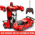 Red Robot Transforming Remote Control Car
