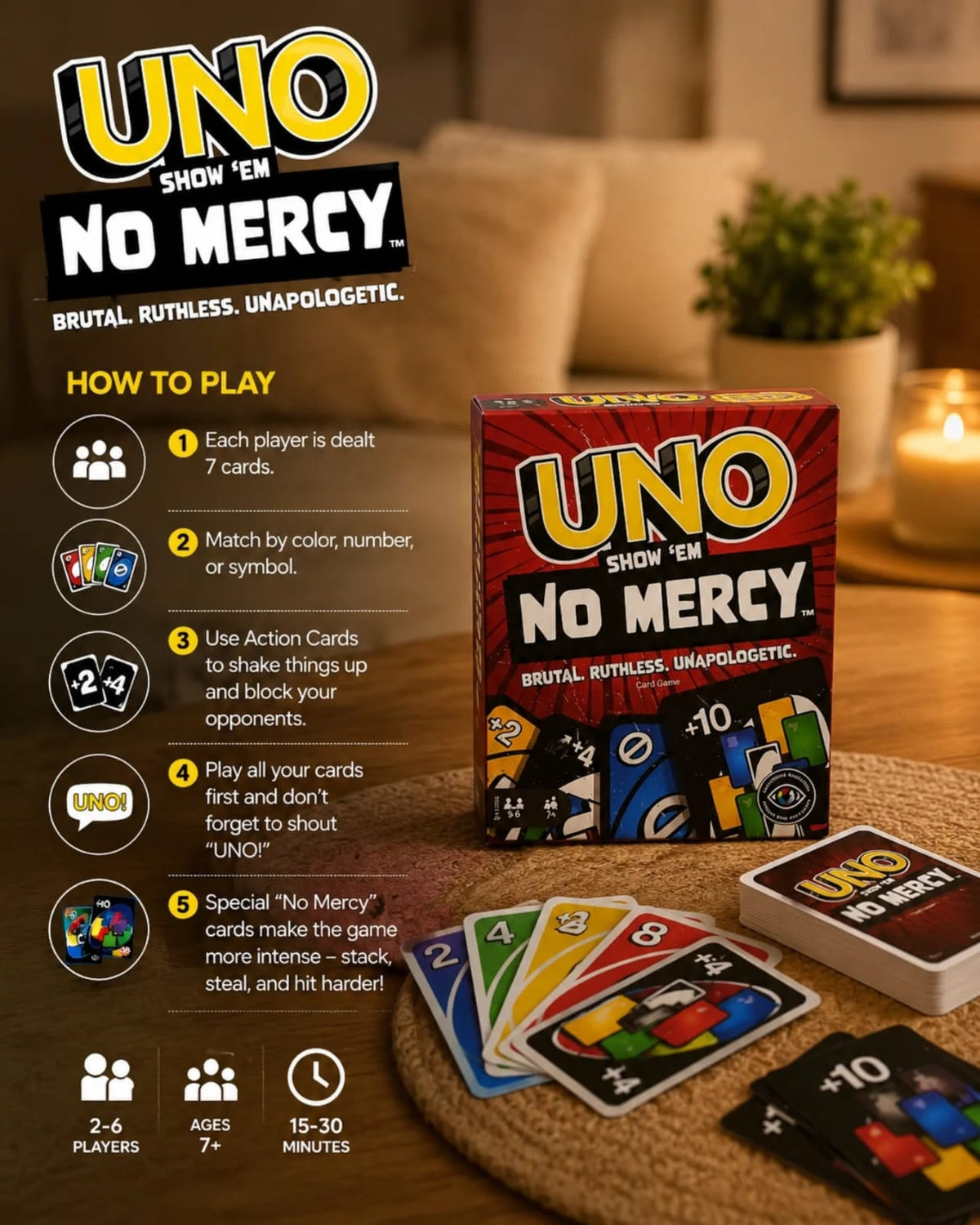 Premium UNO Show No Mercy Card Game